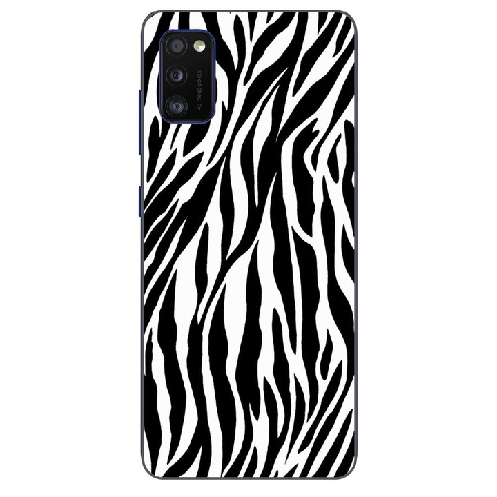 Husa compatibila cu Samsung Galaxy A41 Silicon Gel Tpu Model Animal Print Zebra Pattern