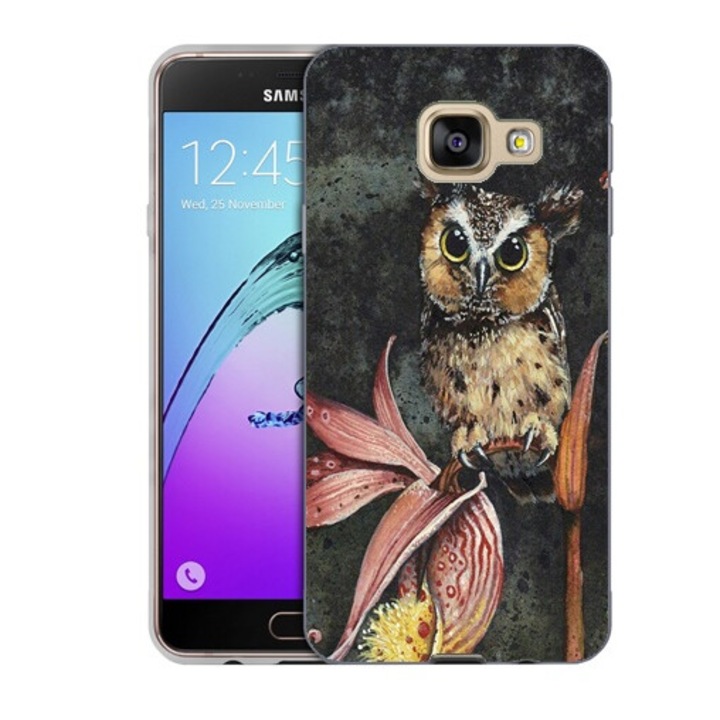 Husa compatibila cu Samsung Galaxy A3 2016 A310 Silicon Gel Tpu Model Owl Painted