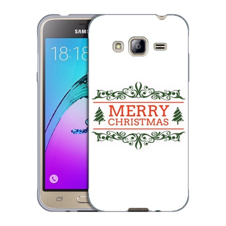 Husa compatibila cu Samsung Galaxy J7 J700 Silicon Gel Tpu Model Craciun Merry Christmas