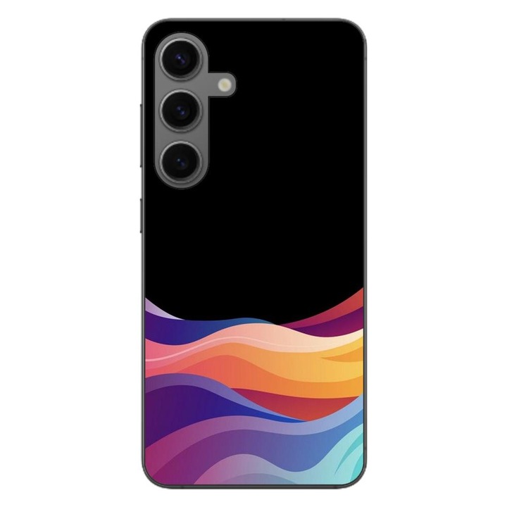 Husa compatibila cu Samsung Galaxy S24 FE Silicon Gel Tpu Model Neon Waves