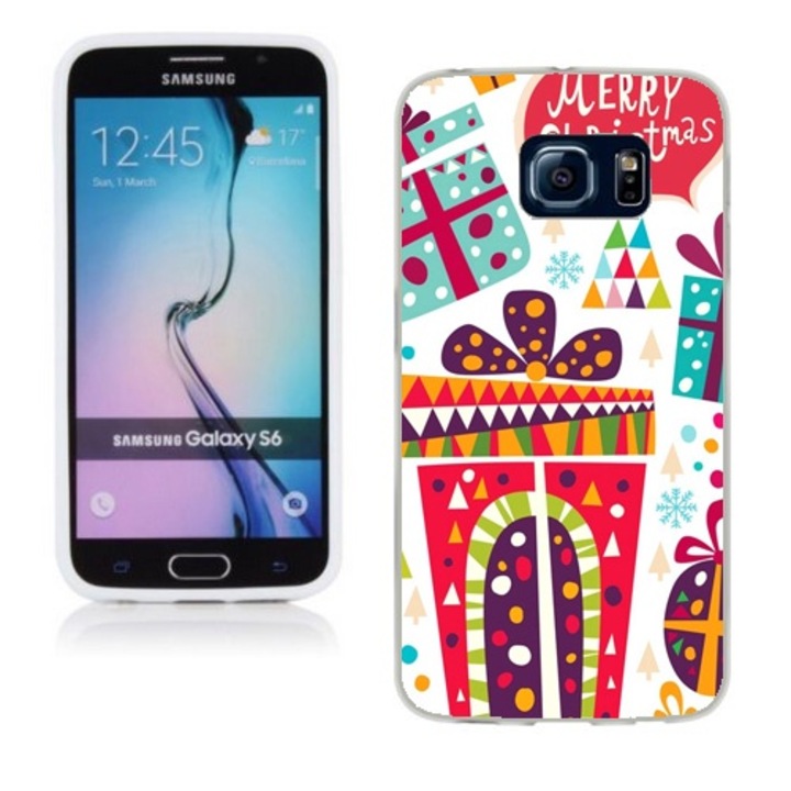 Husa compatibila cu Samsung Galaxy S6 G920 Silicon Gel Tpu Model Craciun Christmas V1