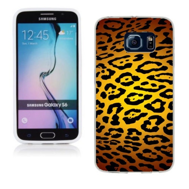 Husa compatibila cu Samsung Galaxy S6 G920 Silicon Gel Tpu Model Animal Print Leopard