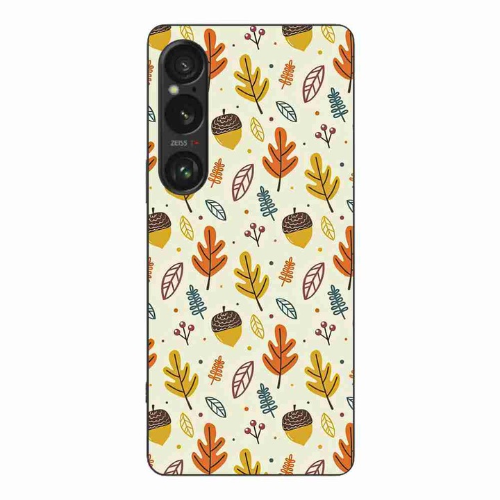 Капак, съвместим с модел Sony Xperia 1 VI Silicon Gel Tpu Autumn Pattern