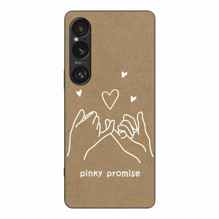 Калъф, съвместим със Sony Xperia 1 VI Silicone Gel Tpu Модел BFF Pinky Promise