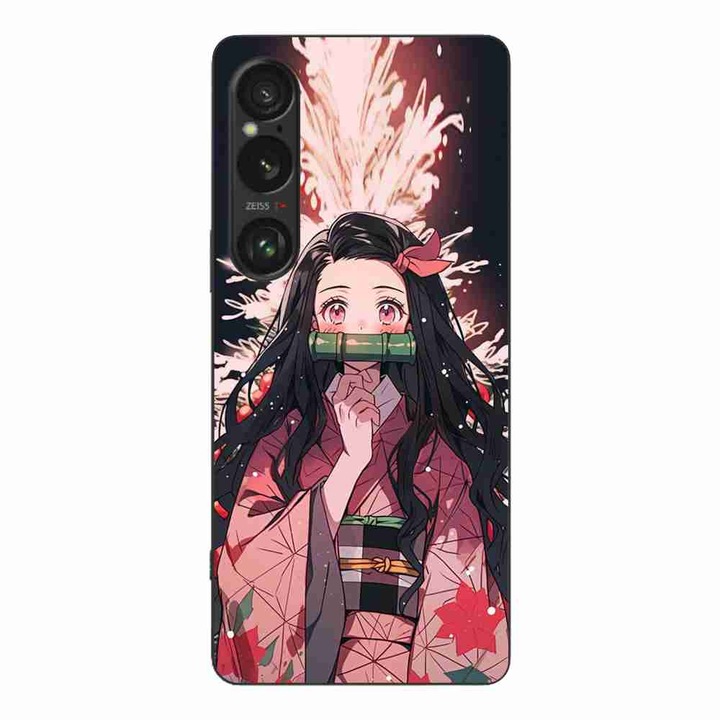 Калъф, съвместим с модел Sony Xperia 1 VI Silicon Gel Tpu Demon Slayer Nezuko