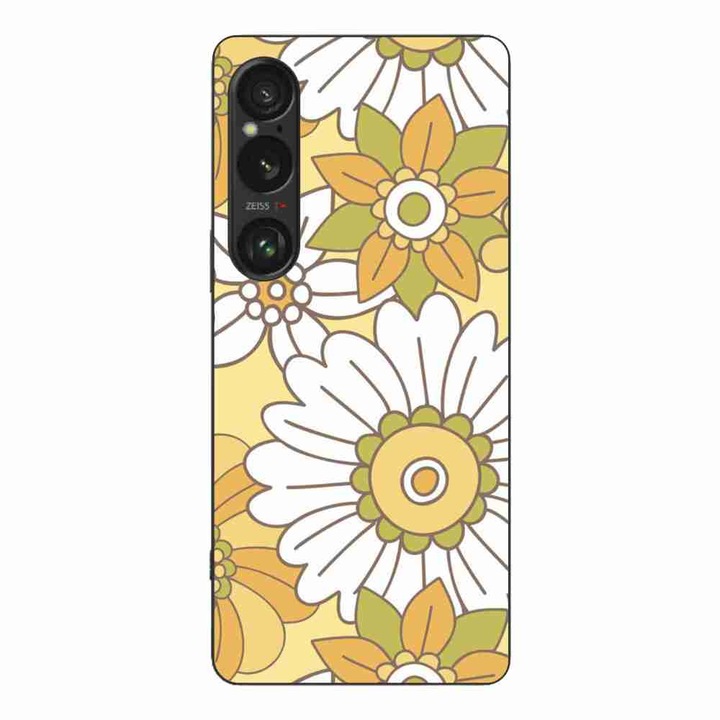 Кейс съвместим със Sony Xperia 1 VI Silicon Gel Tpu Модел Pastel Garden