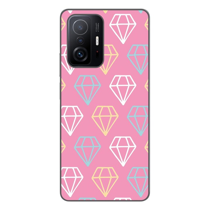 Husa compatibila cu Xiaomi Mi 11T, Mi 11T Pro Silicon Gel Tpu Model Diamond Pattern Doodles