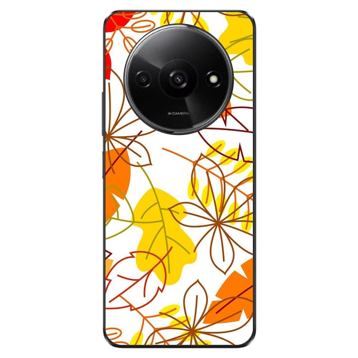 Калъф, съвместим с модел Xiaomi Redmi A3 4G Silicon Gel Tpu Autumn Vivid Leaves