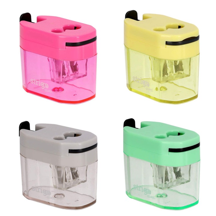 Острилки Strigo 2 размера с контейнер микс цветове