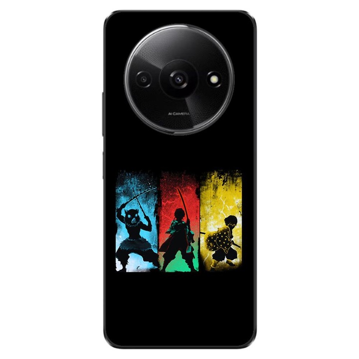 Калъф, съвместим с модел Xiaomi Redmi A3 4G Silicon Gel Tpu Demon Slayer Team