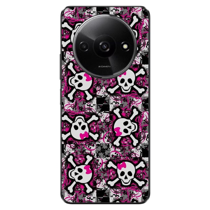 Капак, съвместим с Xiaomi Redmi A3 4G Silicon Gel Tpu Модел Pop Art Skeleton