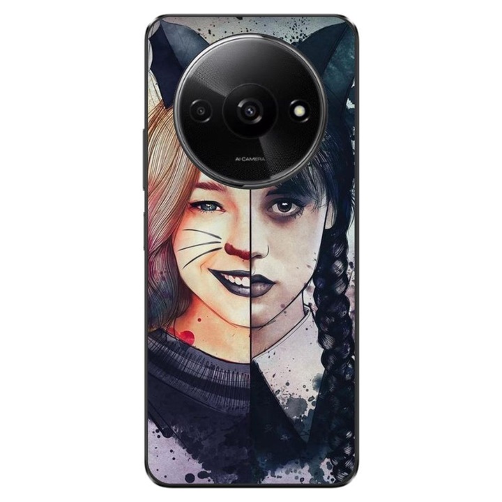 Капак, съвместим с Xiaomi Redmi A3 4G Silicon Gel Tpu Model Wednesday и Enid Sinclair