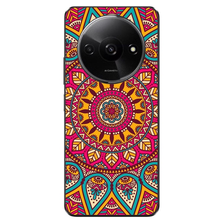 Калъф, съвместим с модел Xiaomi Redmi A3 4G Silicone Gel Tpu Vibrant Mandala
