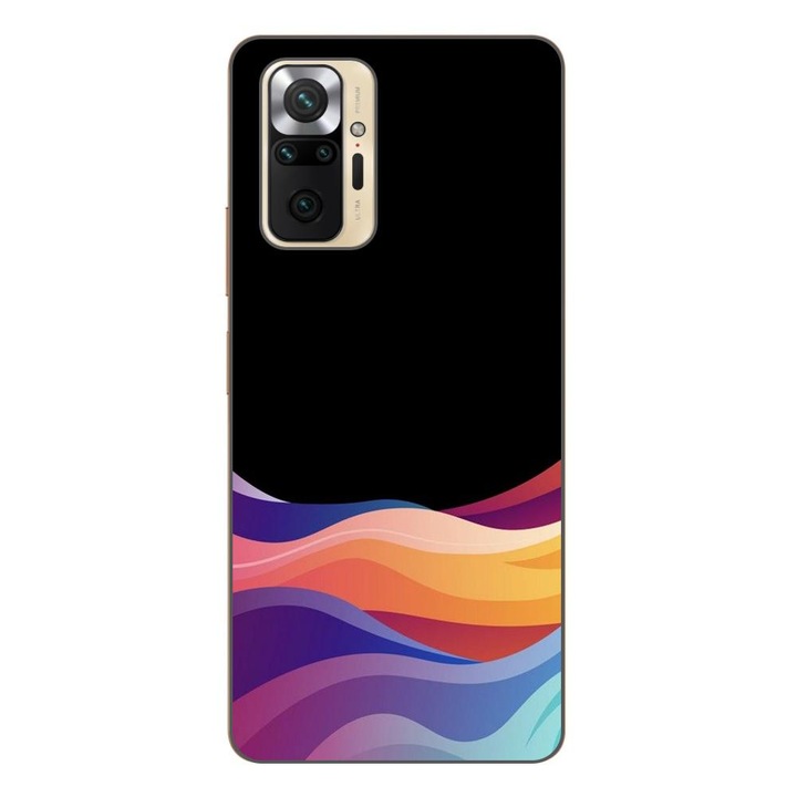 Капак, съвместим с Xiaomi Redmi Note 10 Pro Silicon Gel Tpu Модел Neon Waves