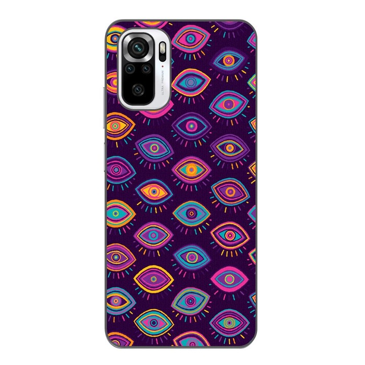 Husa compatibila cu Xiaomi Redmi Note 10S Silicon Gel Tpu Model Tribal Eyes