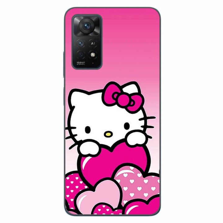 Кейс съвместим с Xiaomi Redmi Note 11 Pro 4G, 5G Silicon Gel Tpu Модел Hello Kitty Pink Hearts
