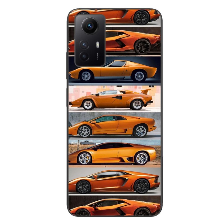 Калъф, съвместим с Xiaomi Redmi Note 12s Silicone Gel Tpu Модел автомобили Lamborghini