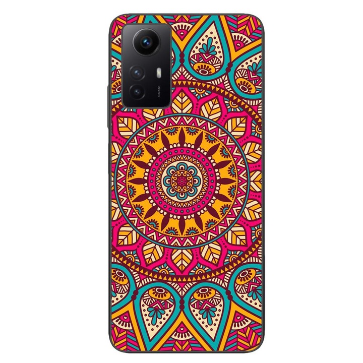 Калъф, съвместим с модела Xiaomi Redmi Note 12s Silicone Gel Tpu Vibrant Mandala