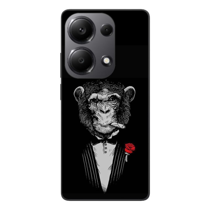 Husa compatibila cu Xiaomi Redmi Note 13 Pro 4G Silicon Gel Tpu Model Cigar Monkey