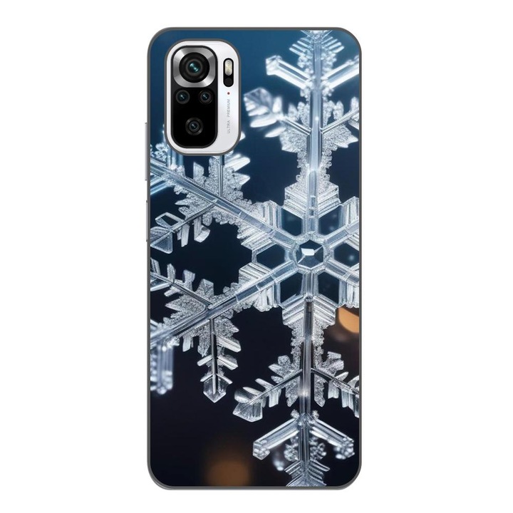 Кейс съвместим с Xiaomi Poco M5s Silicon Gel Tpu Модел Big Snowflake