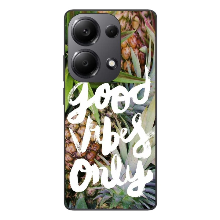 Husa compatibila cu Xiaomi Redmi Note 13 Pro 4G Silicon Gel Tpu Model Good Vibes Only