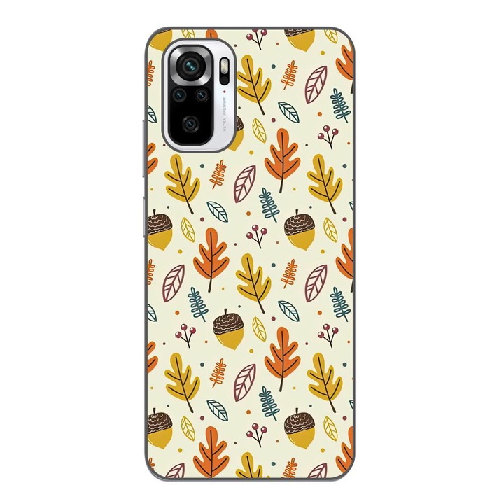 Капак, съвместим с Xiaomi Redmi Note 10S Silicon Gel Tpu Model Autumn Pattern