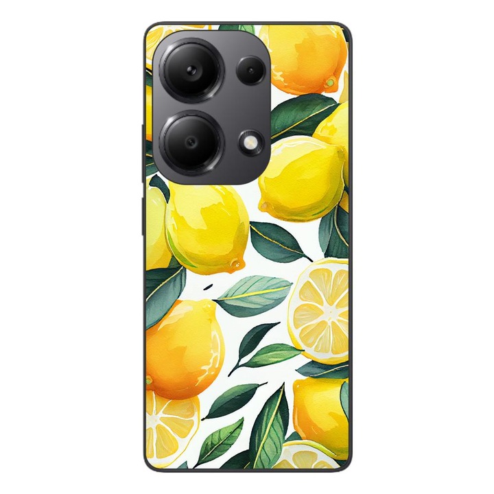Husa compatibila cu Xiaomi Redmi Note 13 Pro 4G Silicon Gel Tpu Model Lemons Pattern