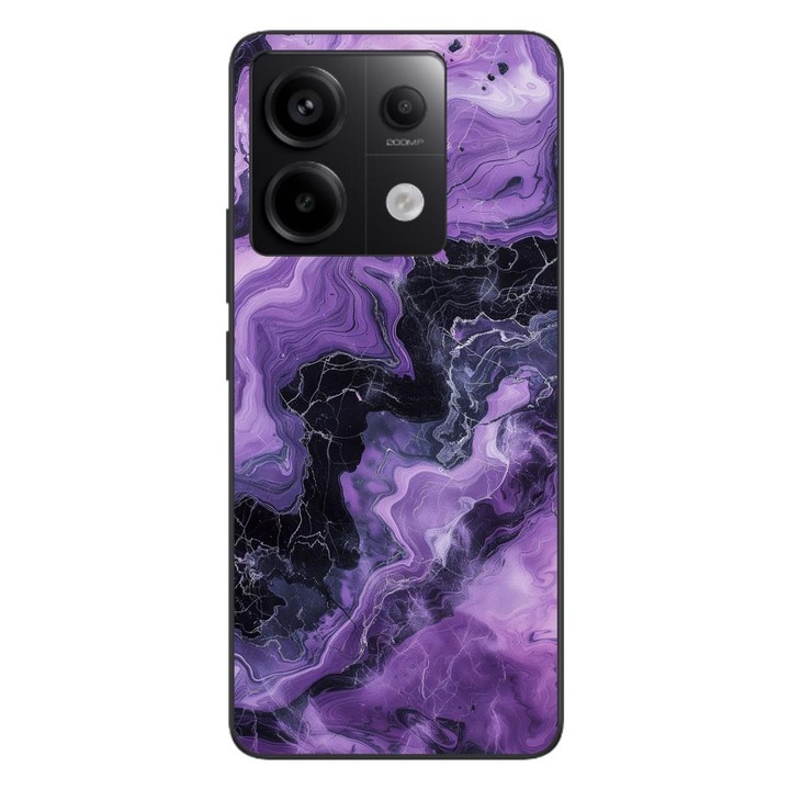 Husa compatibila cu Xiaomi Redmi Note 13 Pro 5G Silicon Gel Tpu Model Abstract Purple Marble