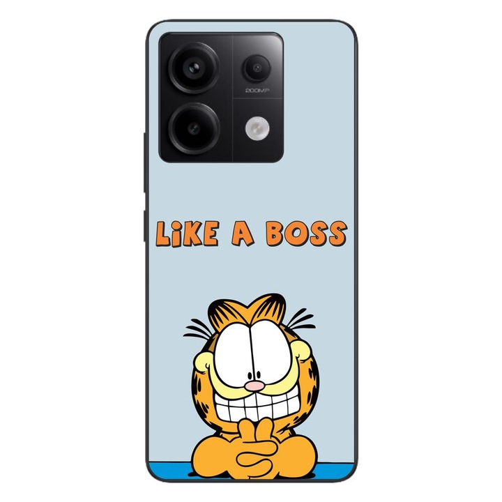 Капак, съвместим с Xiaomi Redmi Note 13 Pro 5G Silicon Gel Tpu Модел Garfield Like A Boss