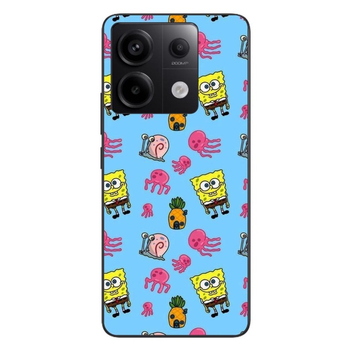 Husa compatibila cu Xiaomi Redmi Note 13 Pro 5G Silicon Gel Tpu Model Spongebob Pattern
