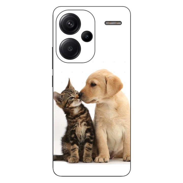 Калъф, съвместим с Xiaomi Redmi Note 13 Pro Plus Silicon Gel Tpu Модел Kitten Puppy Friends