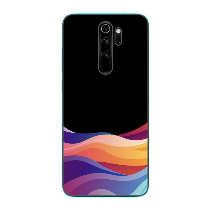 Капак, съвместим с Xiaomi Redmi Note 8 Pro Silicon Gel Tpu Модел Neon Waves