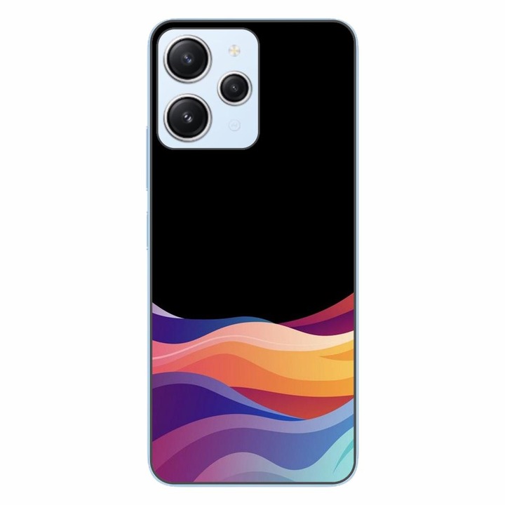 Кейс съвместим с Xiaomi Redmi 12 4G Silicon Gel Tpu Модел Neon Waves
