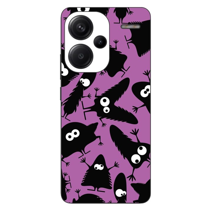 Husa compatibila cu Xiaomi Redmi Note 13 Pro Plus Silicon Gel Tpu Model Monstri Negri