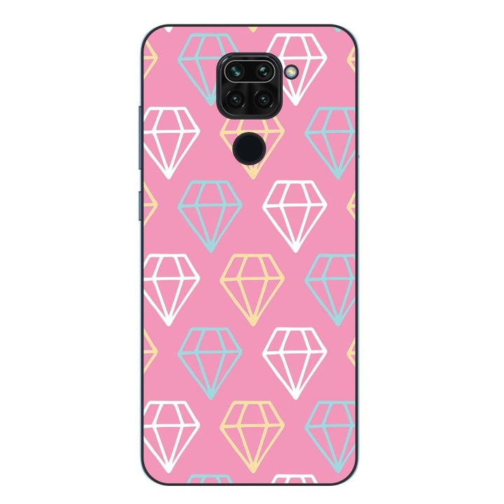 Husa compatibila cu Xiaomi Redmi Note 9 Silicon Gel Tpu Model Diamond Pattern Doodles