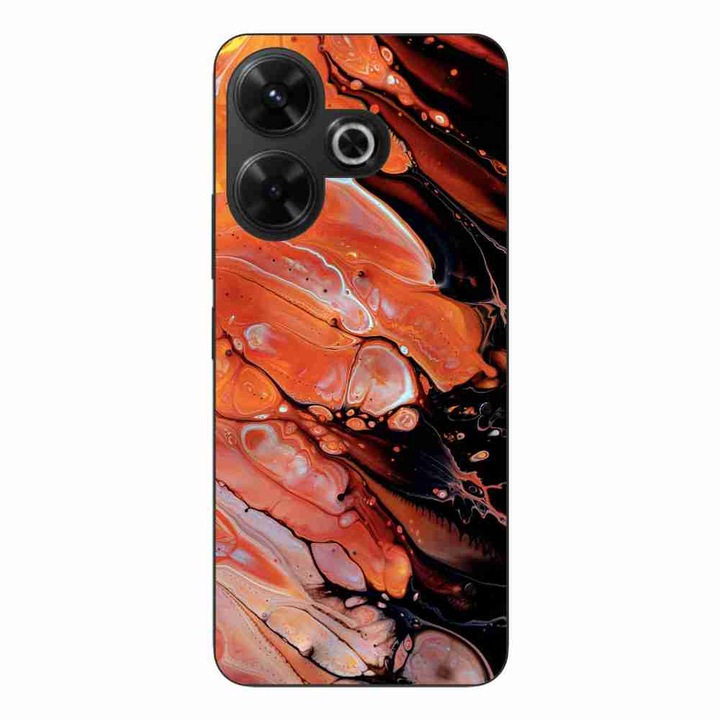 Husa compatibila cu Xiaomi Redmi 13 4G Silicon Gel Tpu Model Abstract Lava Flow