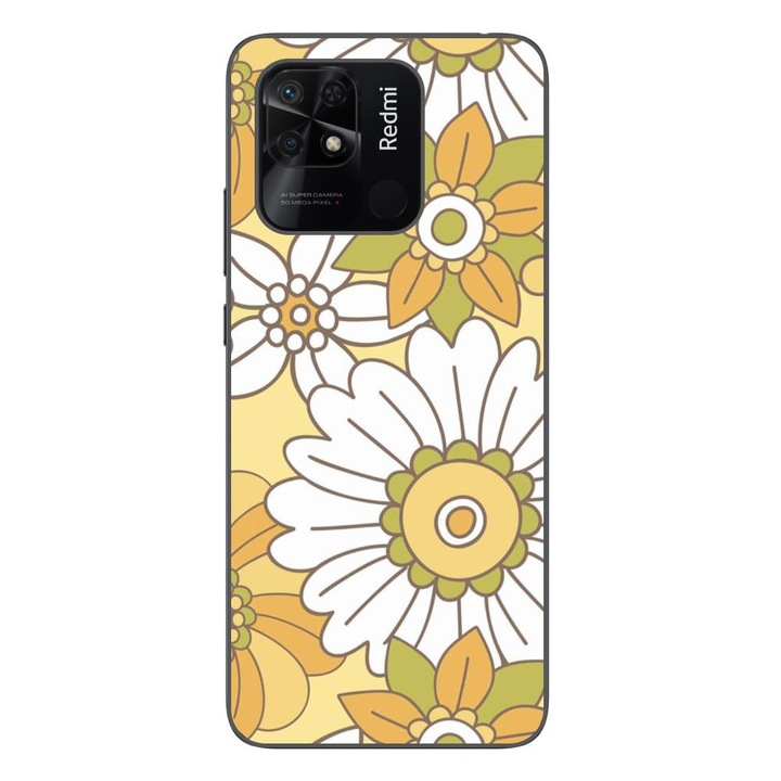 Кейс съвместим с Xiaomi Redmi 10C Silicon Gel Tpu Модел Pastel Garden