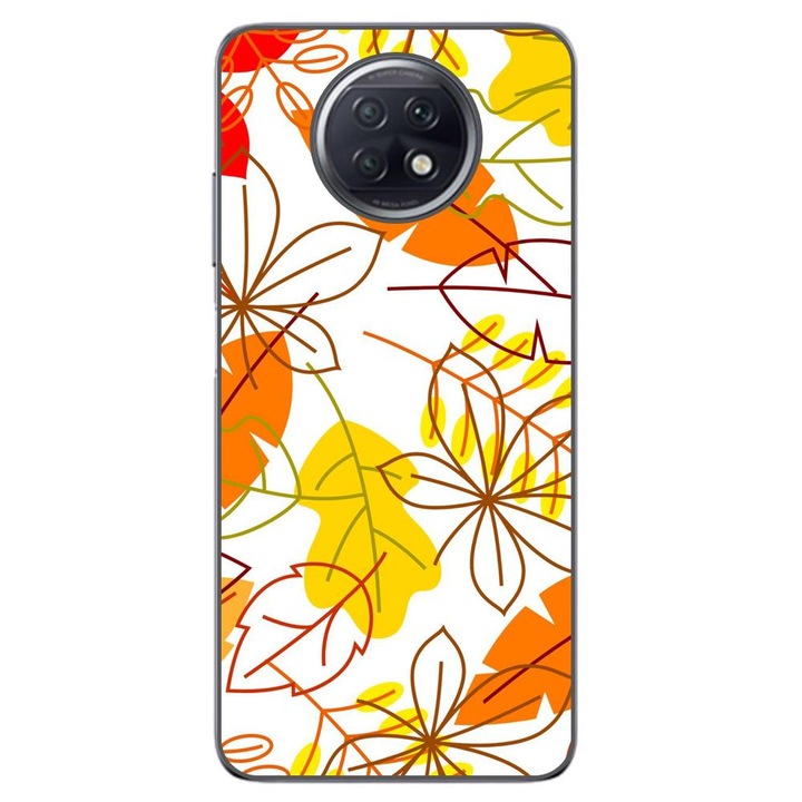 Husa compatibila cu Xiaomi Redmi Note 9T Silicon Gel Tpu Model Autumn Vivid Leaves