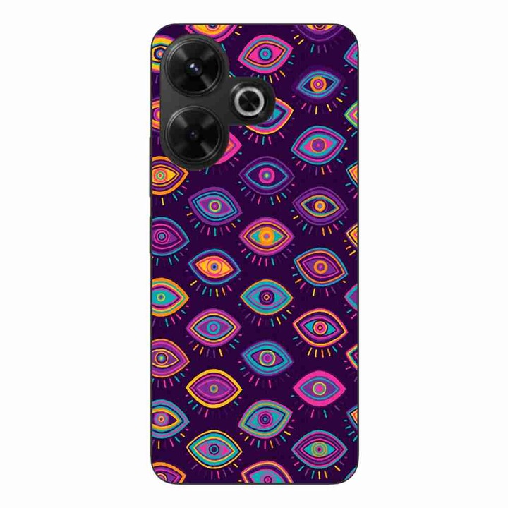 Husa compatibila cu Xiaomi Redmi 13 4G Silicon Gel Tpu Model Tribal Eyes