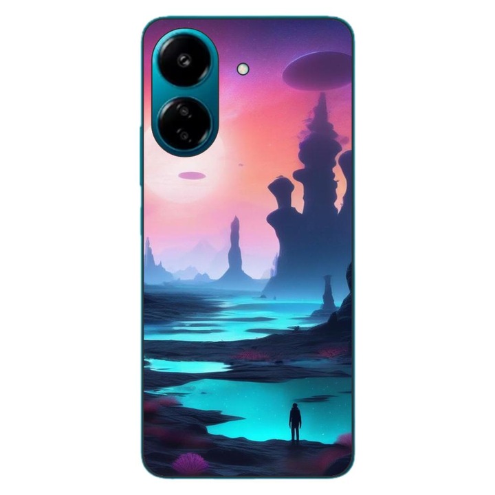 Капак, съвместим с Xiaomi Redmi 13C 4G Silicon Gel Tpu Модел Mystic Planet