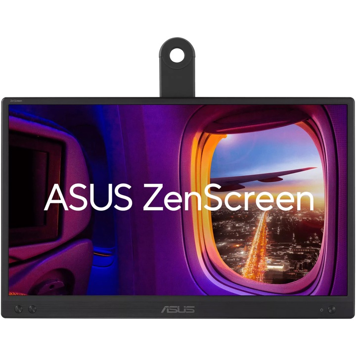 ASUS MB166CR ZenScreen LED IPS 15.6" Hordozható monitor, Full HD (1920x1080), USB Type-C, Villogásmentes, Blue Light Filter, Tükröződésmentes felület, 360°-os kitámasztó, fekete