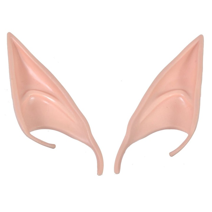 Urechi deghizare elf, accesorii cosplay, flexible, culoare pielii, set
