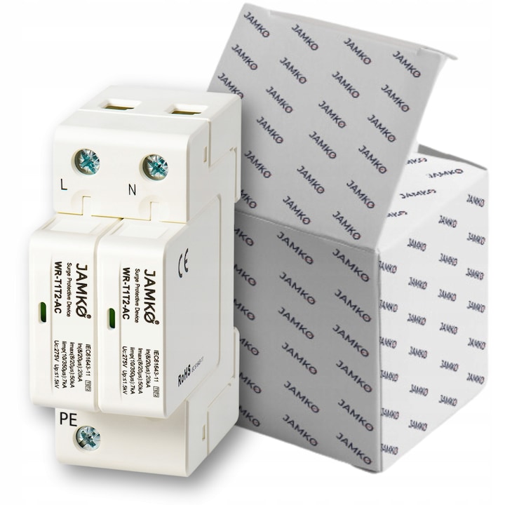 Електрически предпазител, JAMKO, WR-T1T2-AC, 2P, 275V, 50kA