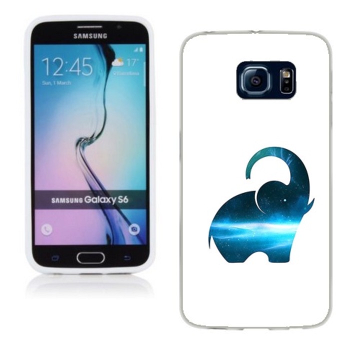 Husa compatibila cu Samsung Galaxy S6 G920 Silicon Gel Tpu Model Elefant Abstract