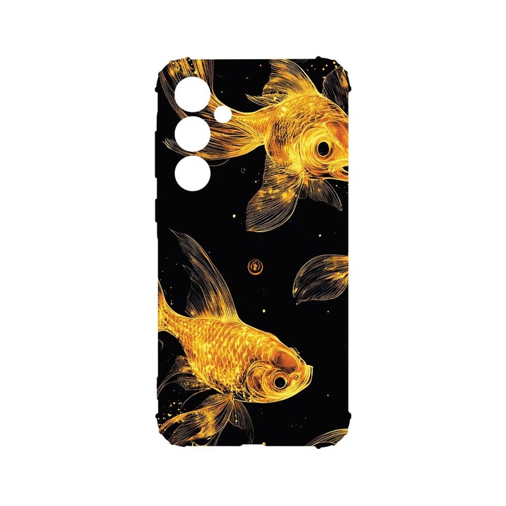 BestCase® Husa Anti Shock 1.5MM, Compatibila Cu Samsung Galaxy A55 5G, Gold Fishes, Air Cushion Technology, AS 1464