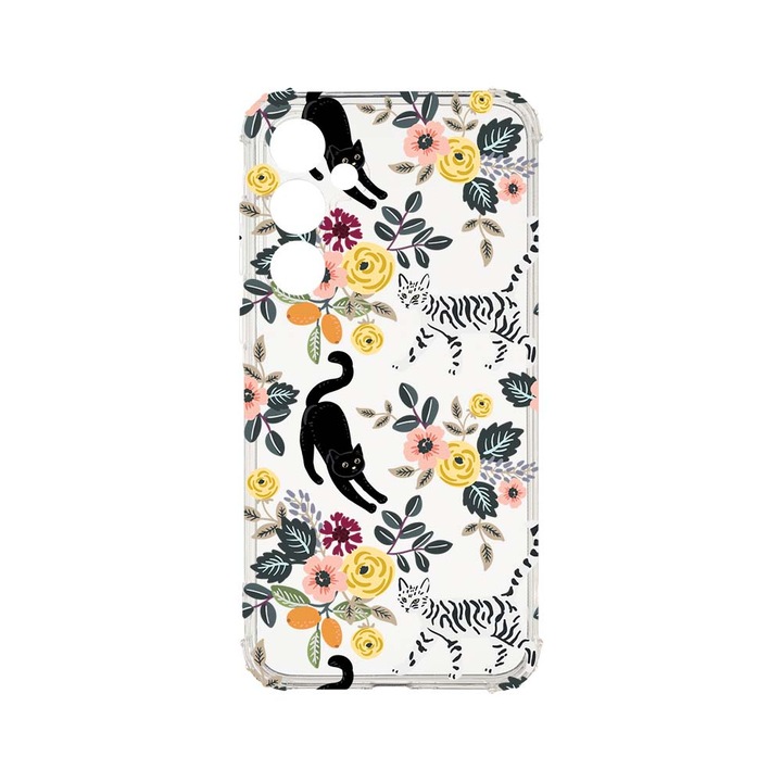 BestCase® Husa Anti Shock 1.5MM, Compatibila Cu Samsung Galaxy A55 5G, Cat Pattern, Air Cushion Technology, AS 1429