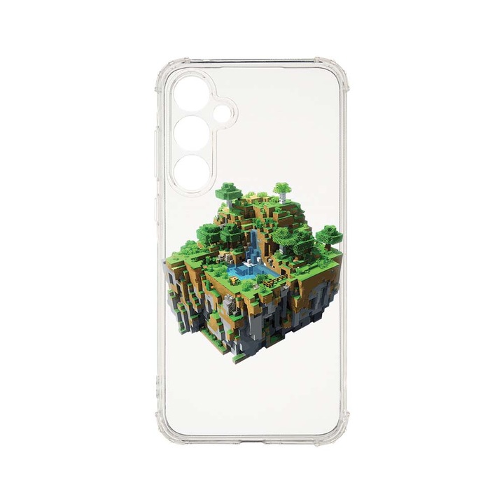 BestCase® Husa Anti Shock 1.5MM, Compatibila Cu Samsung Galaxy A55 5G, Minecarft World, Air Cushion Technology, AS 1681