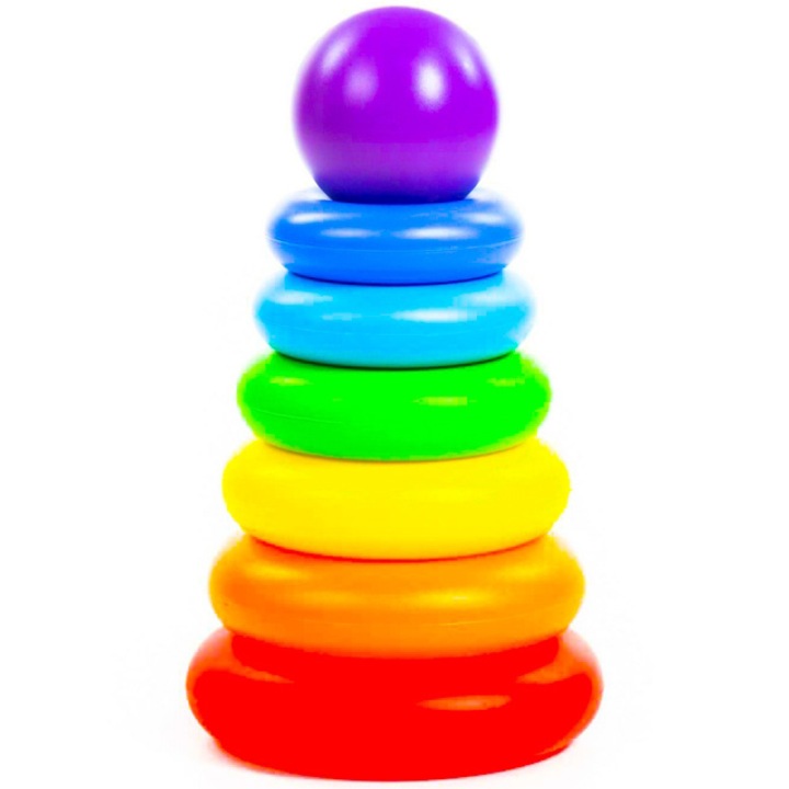 Играчка Polesie - Пирамида с кръгове, 8 части
