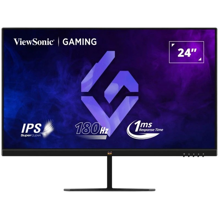 Monitor Gaming LED IPS ViewSonic 23.8", Full HD (1920x1080), 180Hz, 1ms, AMD FreeSync™, HDR10, 2x HDMI, Display Port, Jack, VESA, fekete