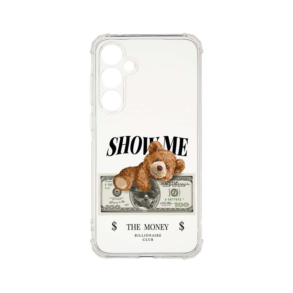 BestCase® Husa Anti Shock 1.5MM, Compatibila Cu Samsung Galaxy A55 5G, Teddy Bear Show Me The Money, Air Cushion Technology, AS 1453